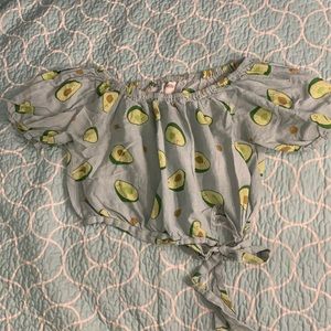 Smiling Avocado Crop Top